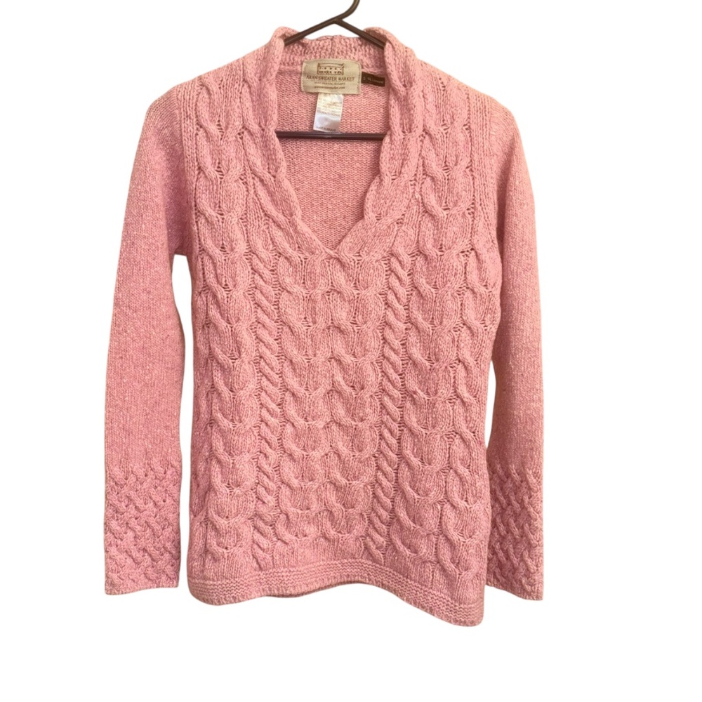 Aran sweater market Irish wool and cashmere sweater - Picture 2 of 8